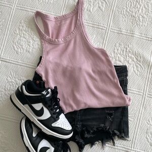 AE True Tank Top Ribbed Icy Lavender Purple XS